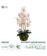 GloboStar® Artificial Garden BUTTERFLY ORCHID BONSAI 21400 Τεχνητό Διακοσμητικό Φυτό Ορχιδέα Μ34 x Π27 x Υ65cm